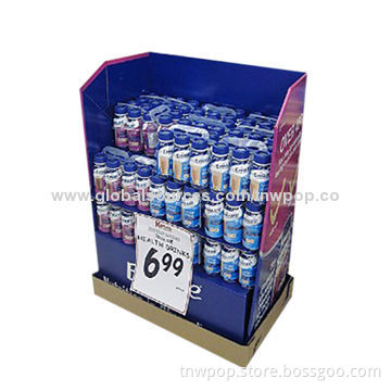 POP cardboard display stand for beverage, strong and steady, eco-friendly/customized size and design